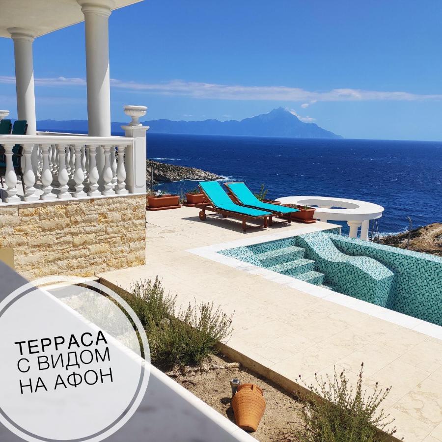 Villa Ulyana Kriaritsi - Athos Sea View & Spa ภายนอก รูปภาพ